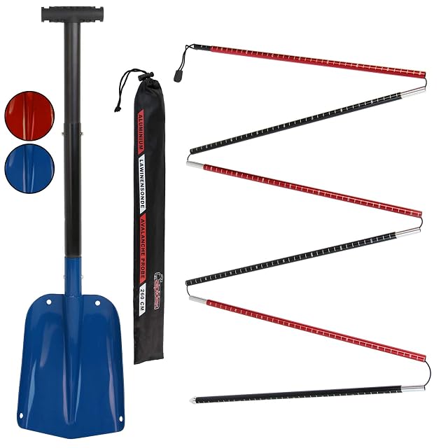 Kit de avalancha ALPIDEX con pala plegable de aluminio y sonda azul