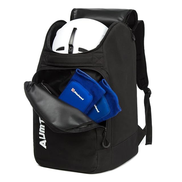 Mochila para botas de esquí AUMTISC con compartimento para casco, negra