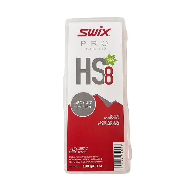 Bloque de cera de competición Swix High Speed HS 8 Red, 180 g