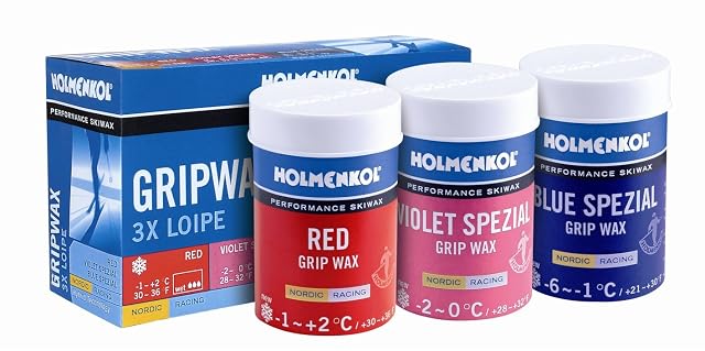 Estuche Holmenkol Loipe de tres latas de cera de agarre de 45 g
