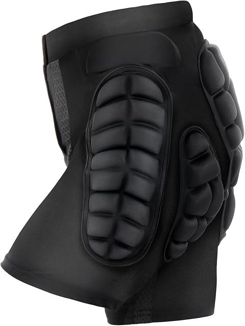 Pantalón corto de protección TOMSHOO 3D acolchado negro