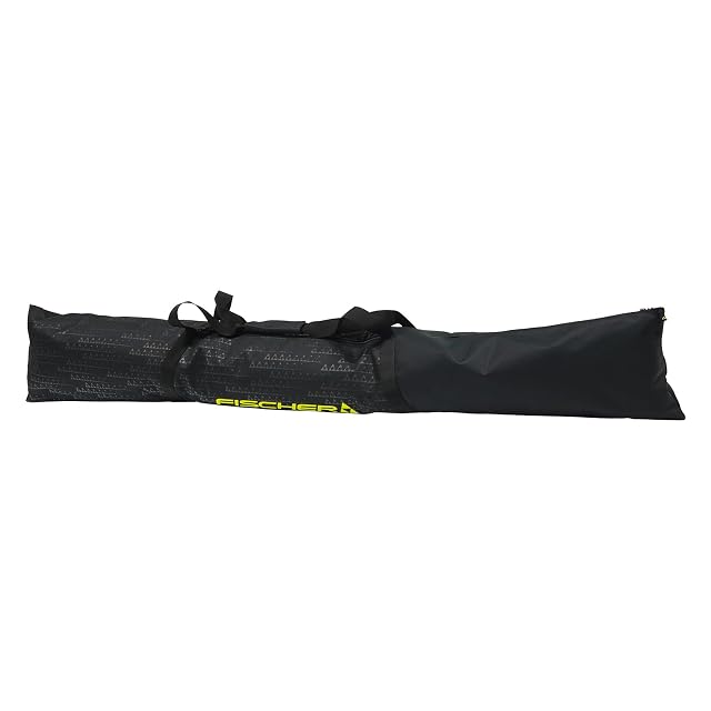 Funda de esquís Fischer Skicase Eco Alpine, 190 cm, negra con letras amarillas