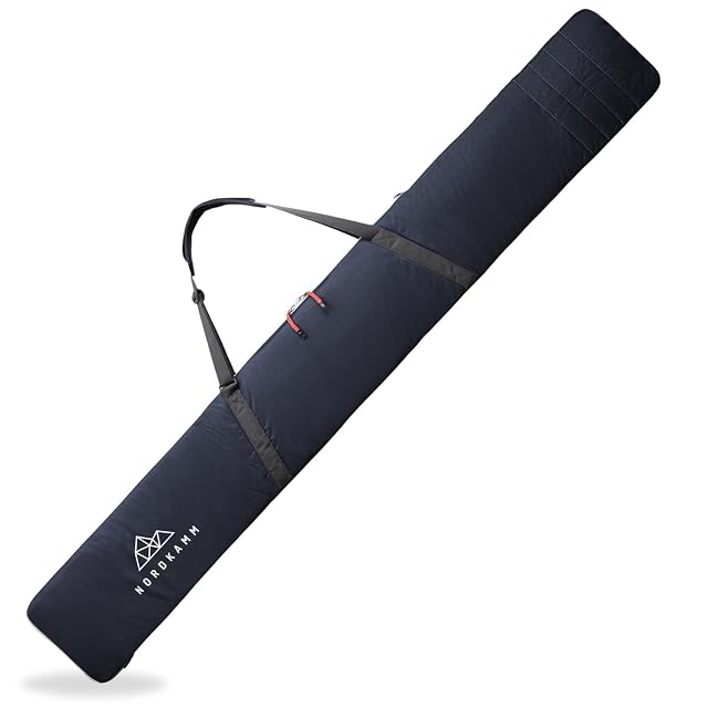 Funda de esquís acolchada NORDKAMM azul con bandolera