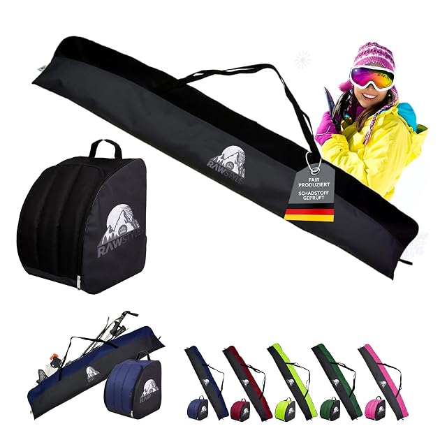 Conjunto de funda de esquís y bolsa de botas Rawstyle negro