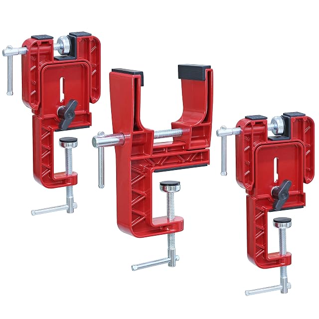 WITHLENT Alpine Ski Vise PRO con mordaza central y dos apoyos de extremo