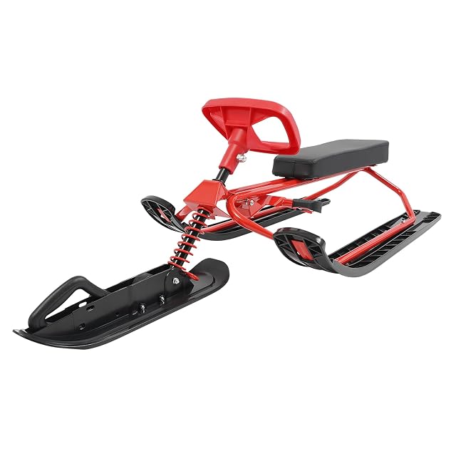 Trineo con dirección Tenddya Snowracer con asiento acolchado y freno de mano