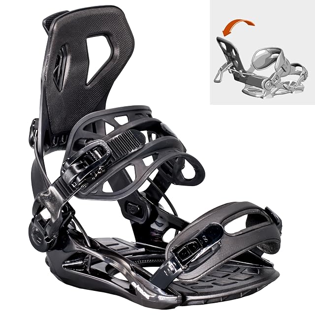 Fijación de snowboard de entrada trasera Airtracks Master Pro FASTEC en negro