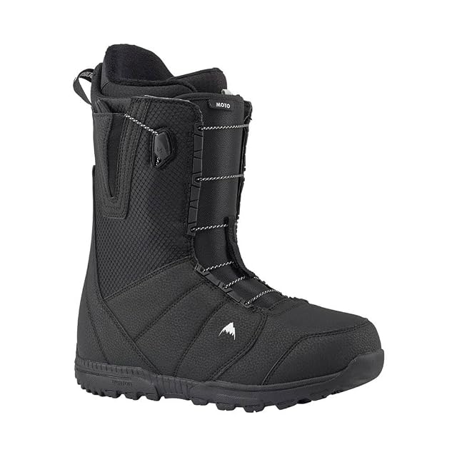 Bota de snowboard Burton Moto negra con cordaje Speed Zone
