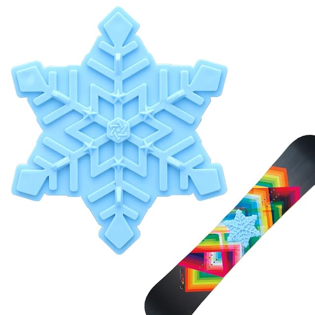 Almohadilla antideslizante de snowboard KOOTAU azul con dibujo de copo de nieve