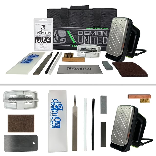 Kit completo de mantenimiento de esquís y snowboards Demon United con cera