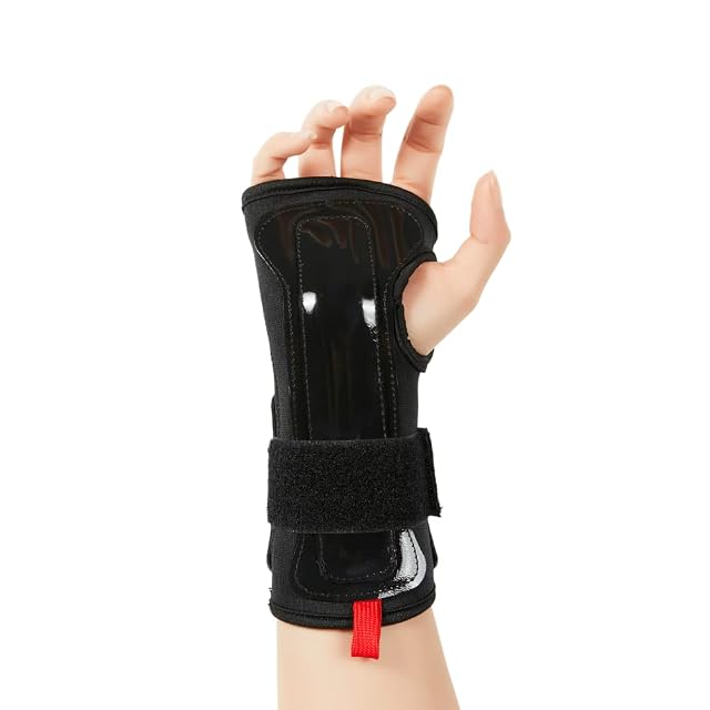 Muñequera envolvente Bodyprox negra con lazo para el pulgar